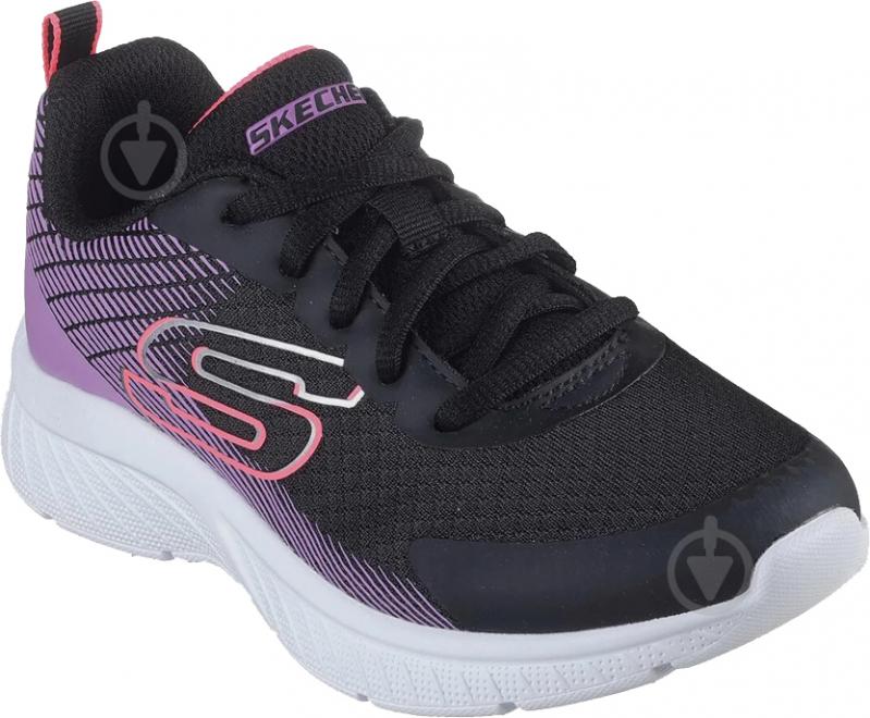 Кроссовки для девочек Skechers MICROSPEC PLUS 303608L BKPR р.36 черные - фото 3