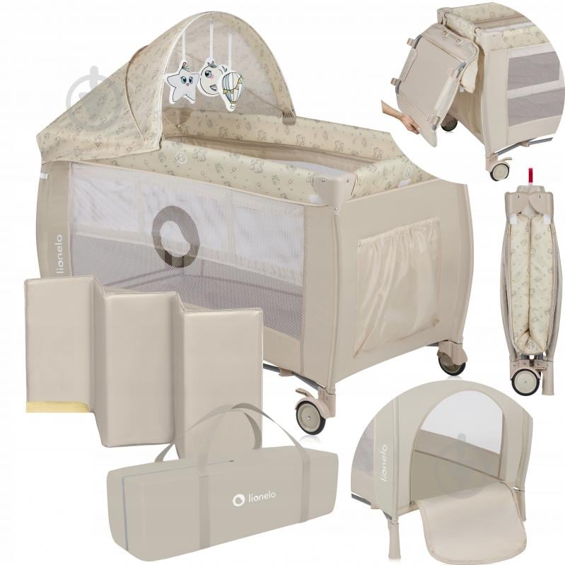 Манеж-кровать Lionelo LO-SVEN PLUS BEIGE LATTE - фото 1 Манеж-кровать Lionelo LO-SVEN PLUS BEIGE LATTE - фото 1