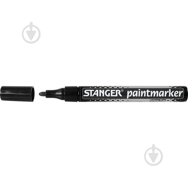 Маркер перманентний Stanger 2-4 мм Paint чорний MARKER-PER-ST-M400-B - фото 1