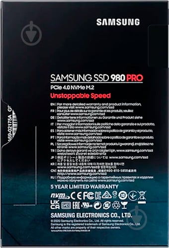 SSD-накопичувач Samsung 980 PRO 1000GB M.2 PCI Express 4.0x4 3D TLC (MZ-V8P1T0BW) - фото 8