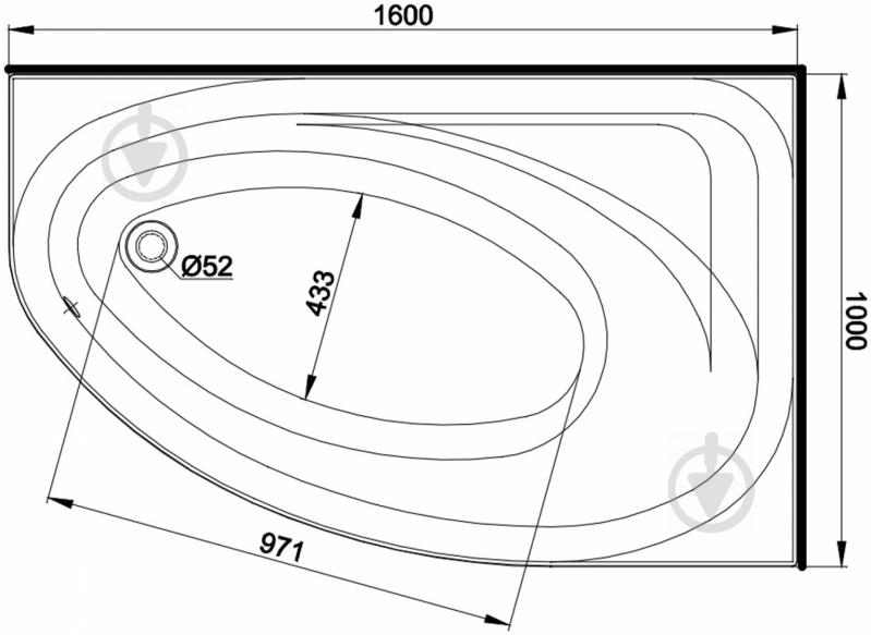 Ванна акриловая Kolo Spring R 160х100 см - фото 4