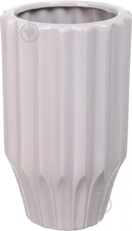 Ваза керамическая Smoothed 15х26 см 26 см серая PS30961 - фото 1