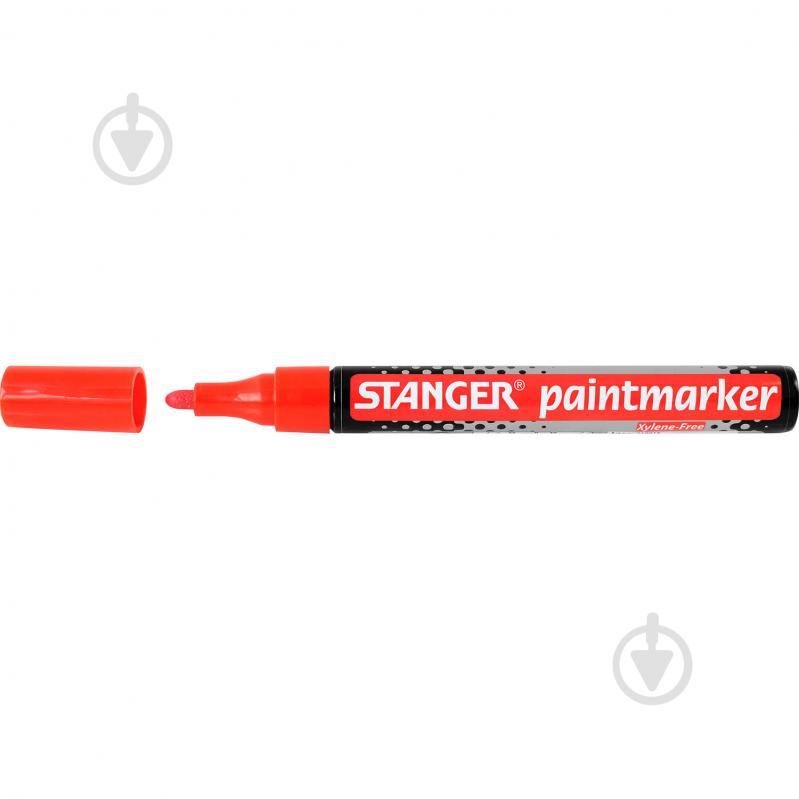 Маркер перманентний Stanger 2-4 мм Paint червоний MARKER-PER-ST-M400-R - фото 1