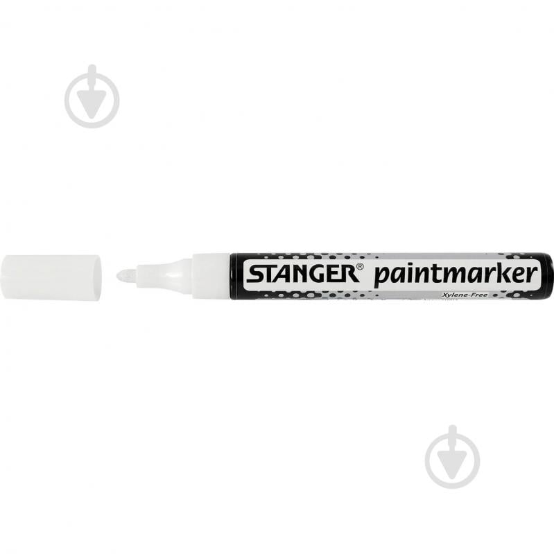 Маркер перманентний Stanger 2-4 мм Paint білий MARKER-PER-ST-M400-W - фото 1