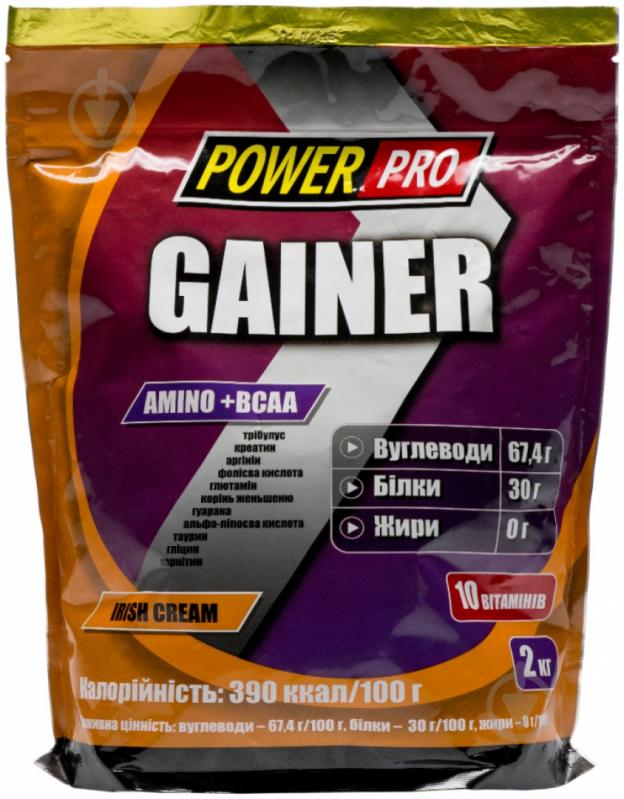 Гейнер Amino BCAA POWER PRO Ирландский Крем 2 кг - фото 1