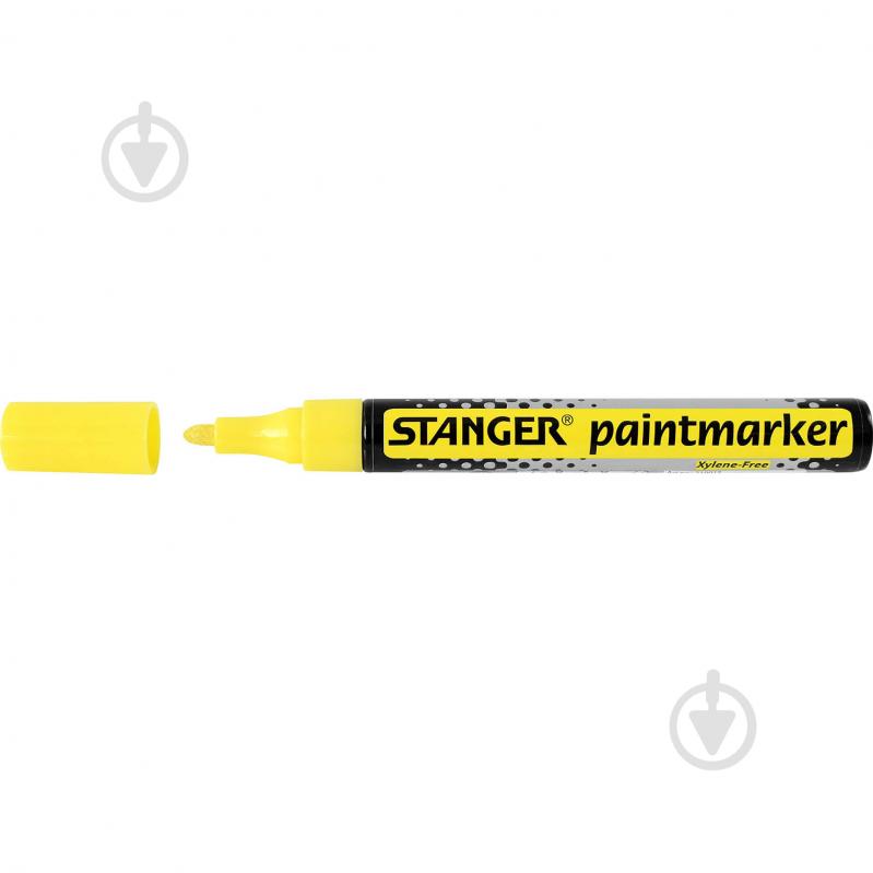 Маркер перманентный Stanger 2-4 мм Paint желтый MARKER-PER-ST-M400-Y - фото 1