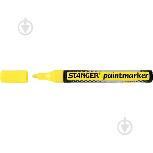 Маркер перманентний Stanger 2-4 мм Paint жовтий MARKER-PER-ST-M400-Y - фото 2