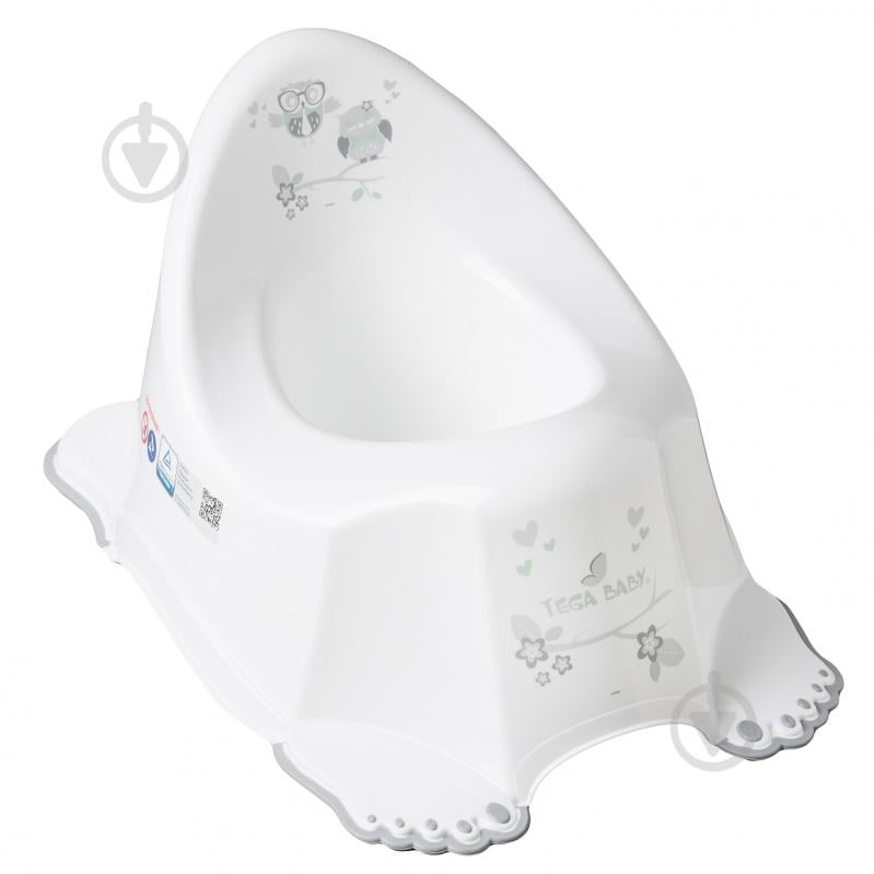 Горщик Tega baby Сова з протиковзною гумою та музикою, білий - фото 1