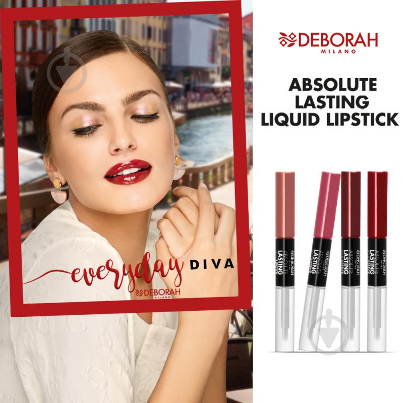 Помада рідка DEBORAH Absolute Lasting Liquid Lipstick 16 Nude beige 8 мл - фото 4