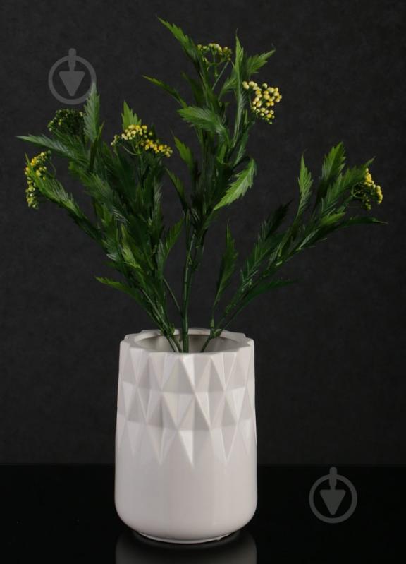 Ваза керамическая Luna Кумбия 21х15.5 см 21 см белая - фото 2