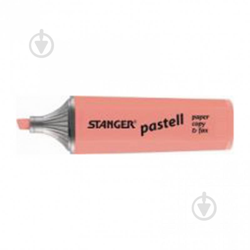 Маркер текстовый Stanger 1-5 мм пастель красный MARKER-TXT-ST-PAST-R - фото 1