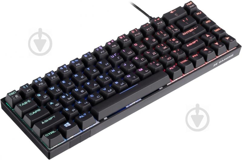 Клавиатура игровая 2E Gaming KG370 RGB 68key Gateron Brown Switch USB Ukr (2E-KG370UBK-BR) black - фото 3