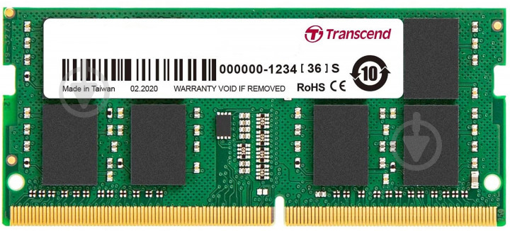 Оперативная память Transcend SODIMM DDR4 8 GB (1x16GB) 3200 MHz (JM3200HSG-8G) - фото 1