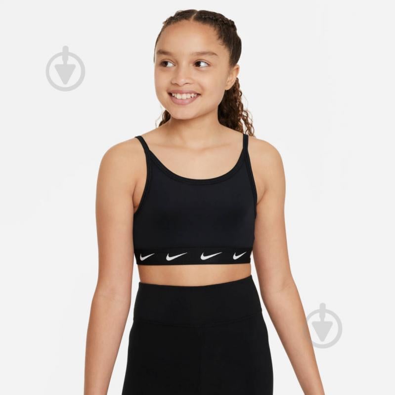 Бра Nike G NK DF NIKE ONE BRA FD2276-010 р.XS черный - фото 1