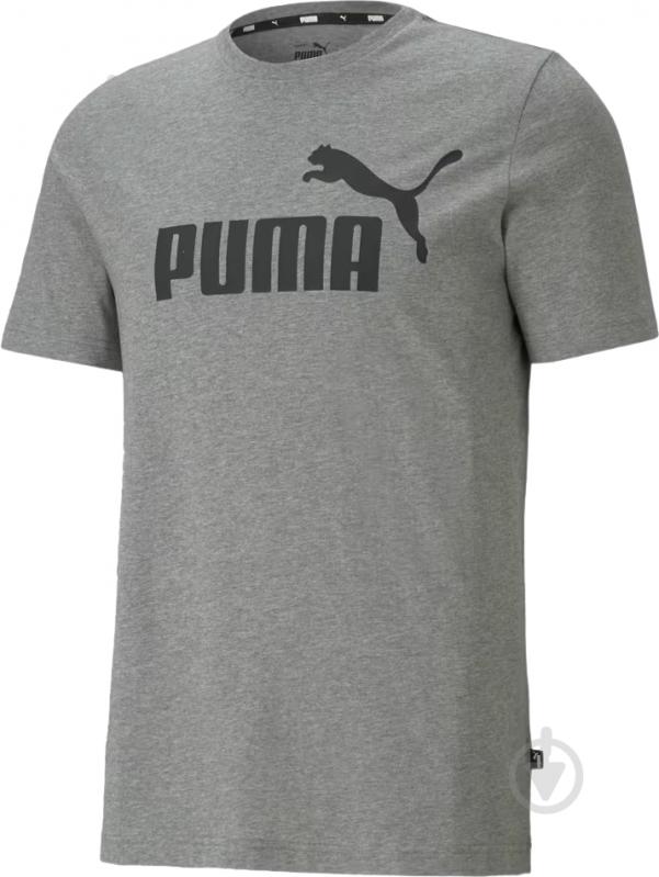 Футболка Puma ESS LOGO TEE 58666603 р.S серый - фото 4