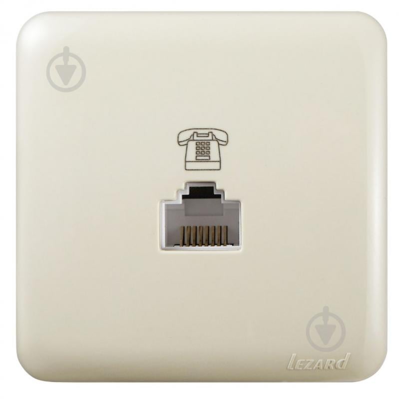 Розетка телефонна Lezard Viola кремовий 751-0300-137 - фото 1 Розетка телефонна Lezard Viola кремовий 751-0300-137 - фото 1