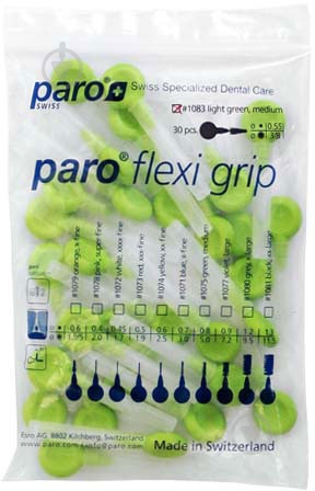 Межзубные ершикиParo flexi grip средний с колпачком 7.81083 3/8 мм 30 шт. - фото 2