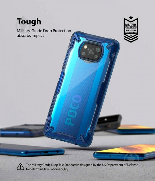 Чехол Ringke Fusion X Space Blue для Xiaomi Poco X3 - фото 5