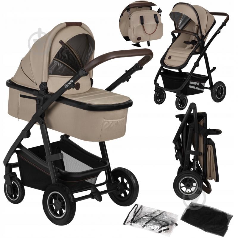 Коляска универсальная 2 в 1 Lionelo Amber Plus Beige Sand - фото 1