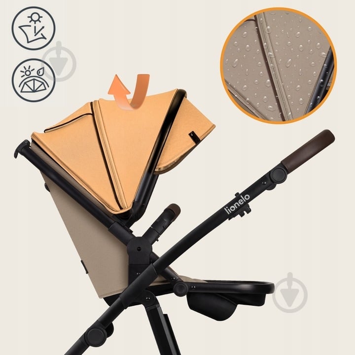 Коляска универсальная 2 в 1 Lionelo Amber Plus Beige Sand - фото 4