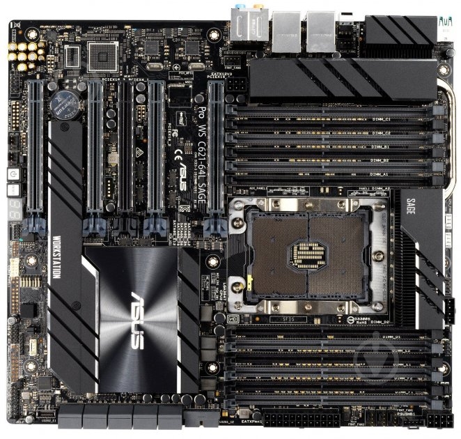 ᐉ Материнская плата Asus PRO WS C621-64L SAGE (Socket 3647, Intel C621 ...