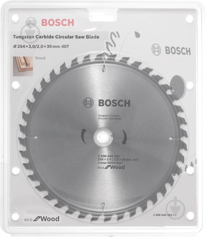 Диск пиляльний Bosch ECO WO 254x30-40T (2608644383) - фото 2