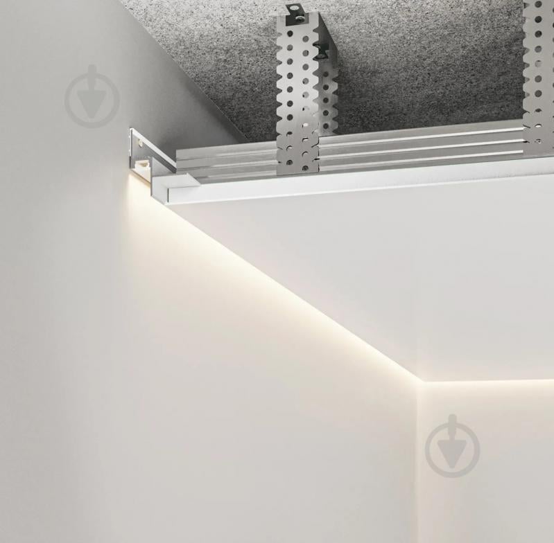 Профиль теневого шв АЛЮПРО с LED каналом ПАС-3410 RAL-9016 мат 3м - фото 6
