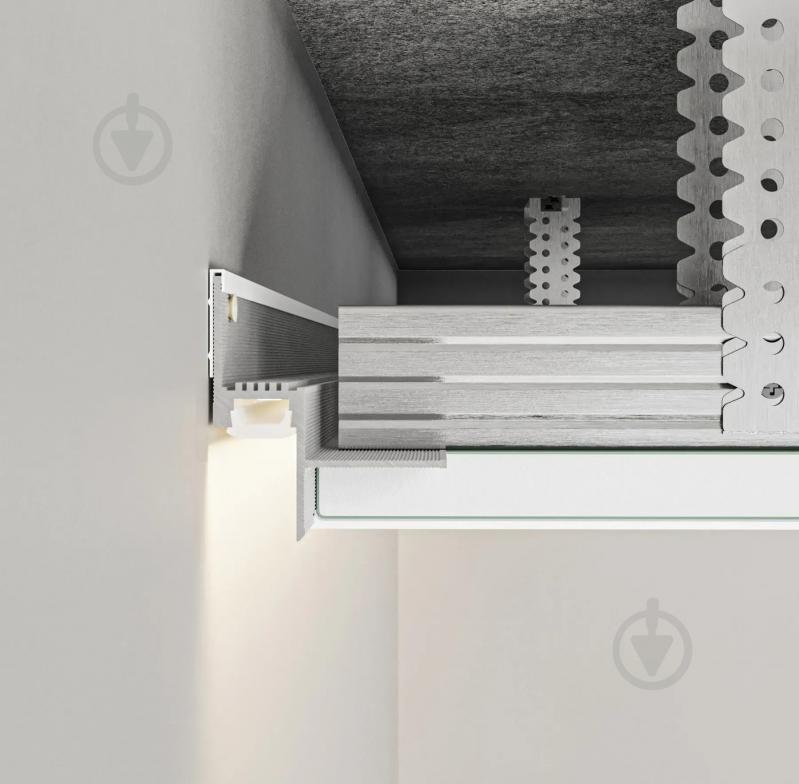 Профиль теневого шв АЛЮПРО с LED каналом ПАС-3410 RAL-9016 мат 3м - фото 8