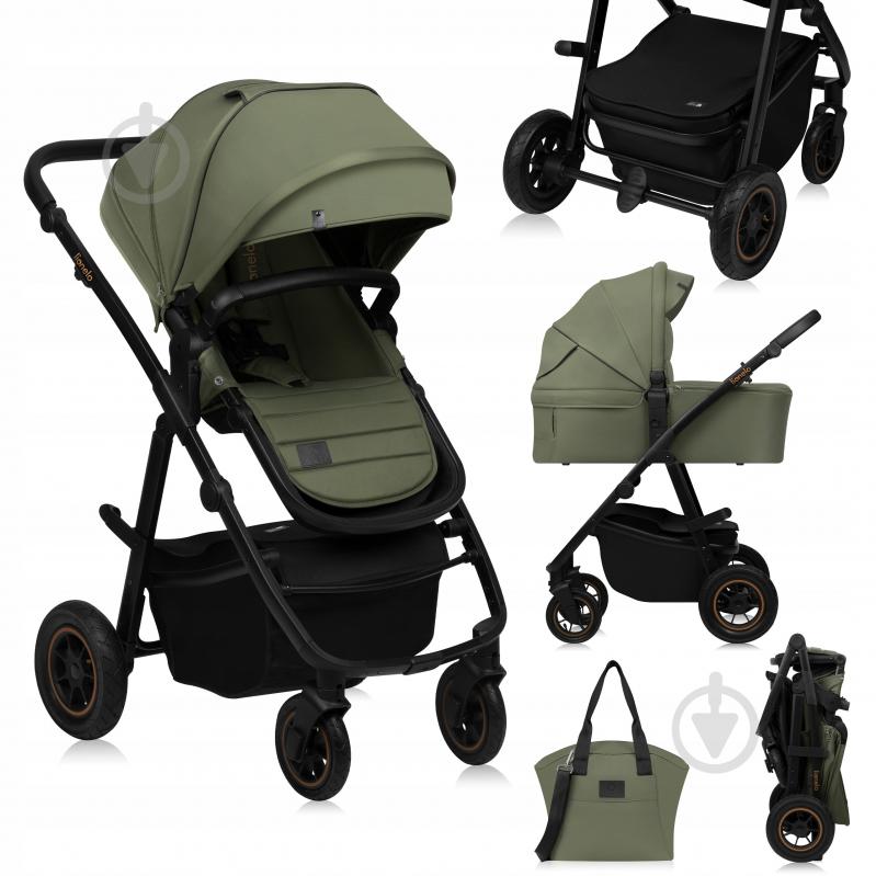 Коляска универсальная 2 в 1 Lionelo Amber Plus Green Forest - фото 1