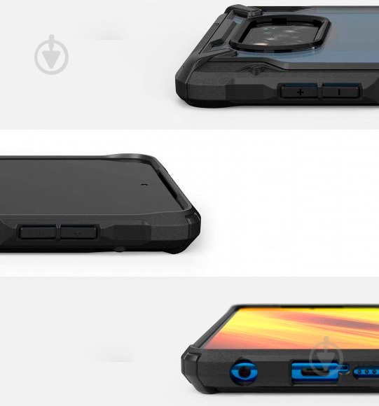 Чехол Ringke Fusion X Black для Xiaomi Poco X3 - фото 4 Чехол Ringke Fusion X Black для Xiaomi Poco X3 - фото 4
