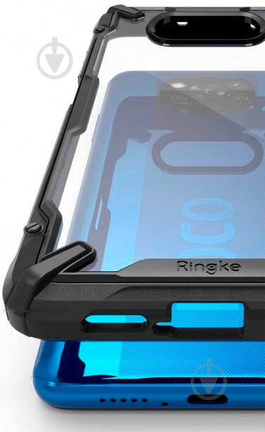Чехол Ringke Fusion X Black для Xiaomi Poco X3 - фото 3 Чехол Ringke Fusion X Black для Xiaomi Poco X3 - фото 3
