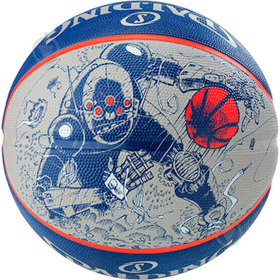 Баскетбольный мяч Spalding NBA Sketch Robot 83-677Z р. 7 разноцветный - фото 2