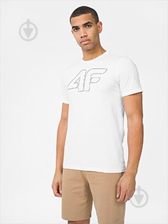 Футболка 4F TSHIRT 4FSS23TTSHM1048-10S р.S белый - фото 1