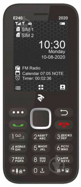 Мобильный телефон 2E E240 2020 Dual Sim black 680576170026 - фото 2