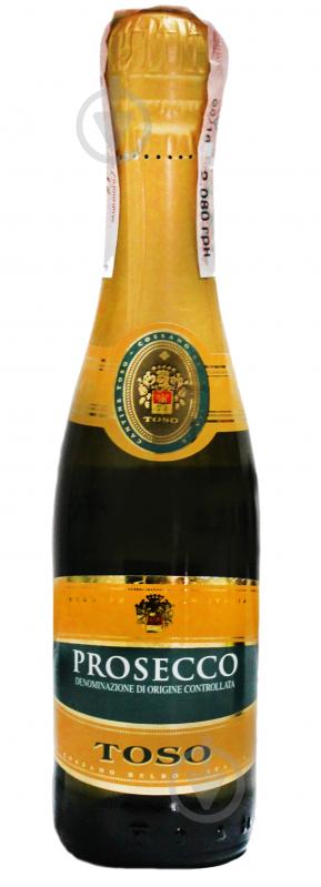 Вино игристое Toso Prosecco Spumante Extra Dry DOC, 0.2 л (New) 0,2 л - фото 1