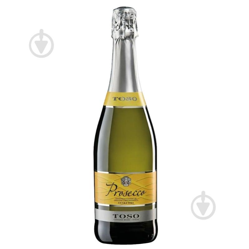 Вино игристое Toso Prosecco Spumante Extra Dry DOC (New) 0,75 л - фото 1