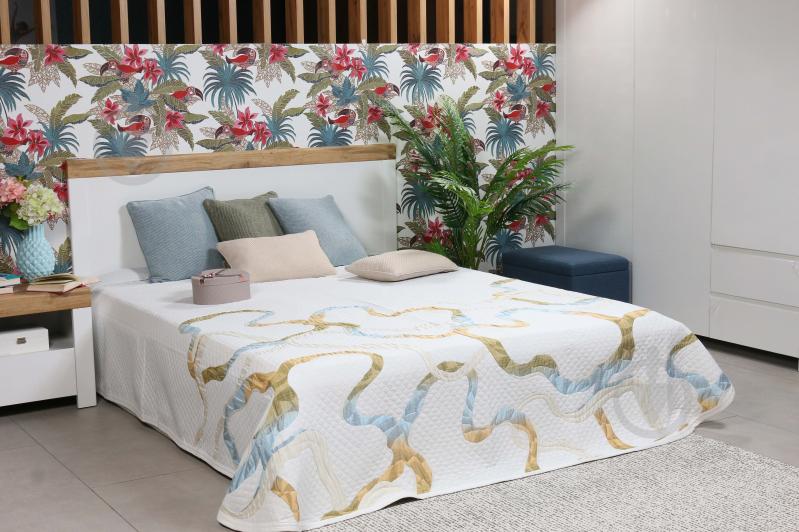 Покрывало William Color 4 235x270 см Textilia зелено-голубой - фото 5