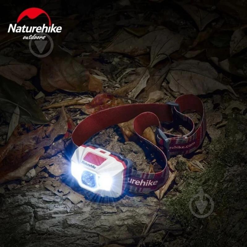 Фонарик на голову Naturehike TD-02 NH00T002-D, бело-красный red - фото 3