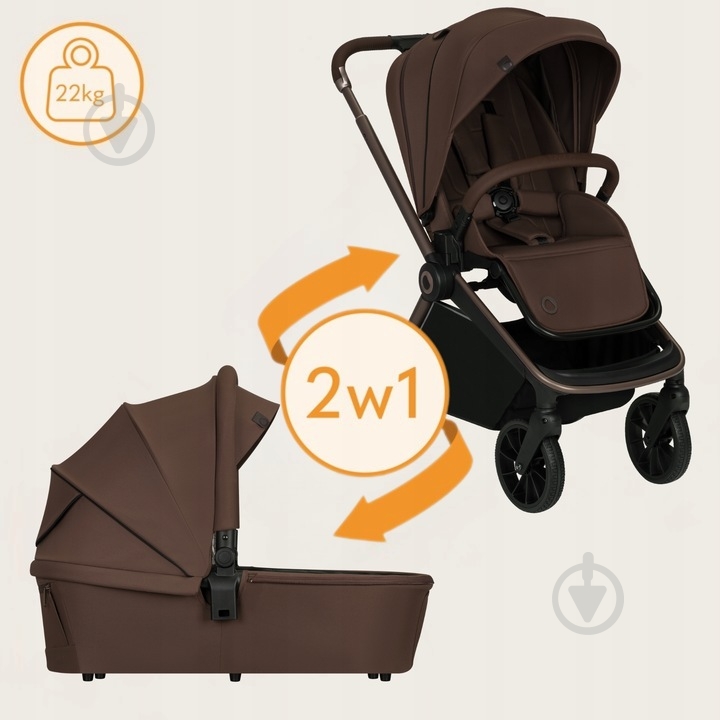 Коляска универсальная 2 в 1 Lionelo Mika Plus 2in1 Brown Rust - фото 3 Коляска универсальная 2 в 1 Lionelo Mika Plus 2in1 Brown Rust - фото 3