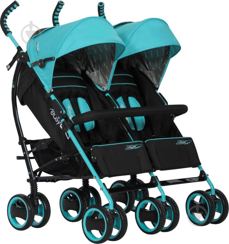 Коляска для двойни EasyGo Comfort Duo malachite 5203 - фото 1
