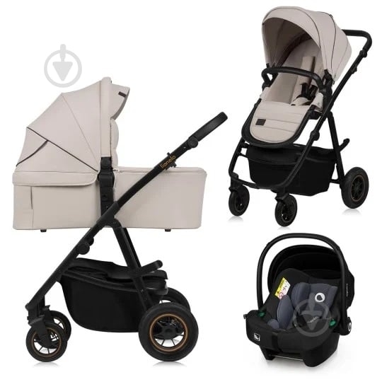 Коляска 3 в 1 Lionelo AMBER PLUS BEIGE SAND - фото 1