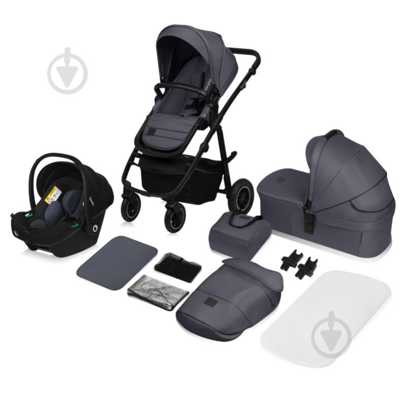 Коляска 3 в 1 Lionelo Amber Plus Grey Graphite - фото 4