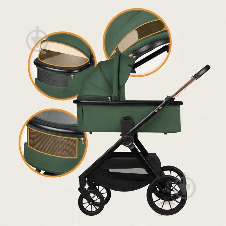 Коляска 3 в 1 Lionelo LAYLA 3IN1 GREEN FOREST - фото 4