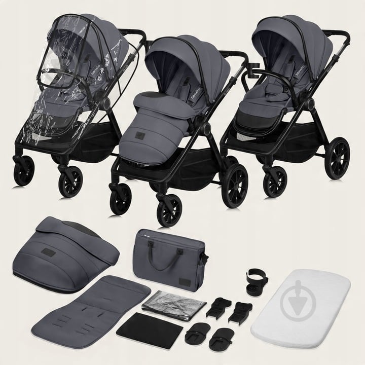 Коляска 3 в 1 Lionelo LAYLA 3IN1 GREY STONE - фото 4