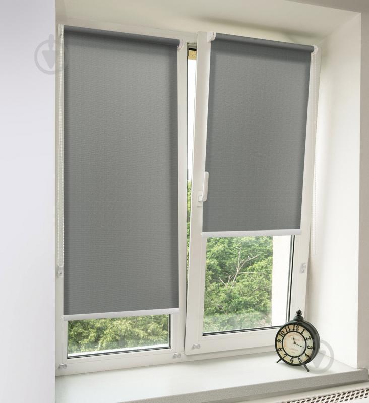 Ролета мини Rollotex ROYAL серая 110x100 см - фото 2