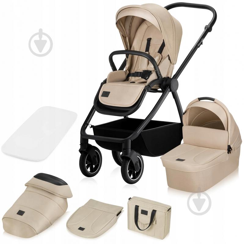 Коляска 3 в 1 Lionelo MERIL 3IN1 BEIGE SAND - фото 2