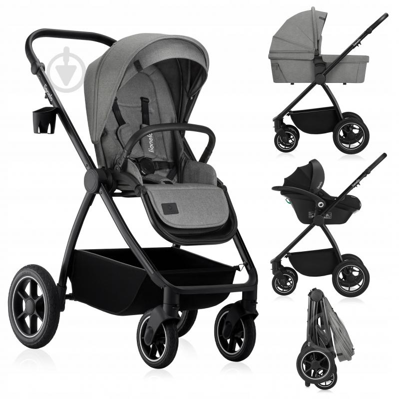 Коляска 3 в 1 Lionelo MERIL 3IN1 GREY STONE - фото 1