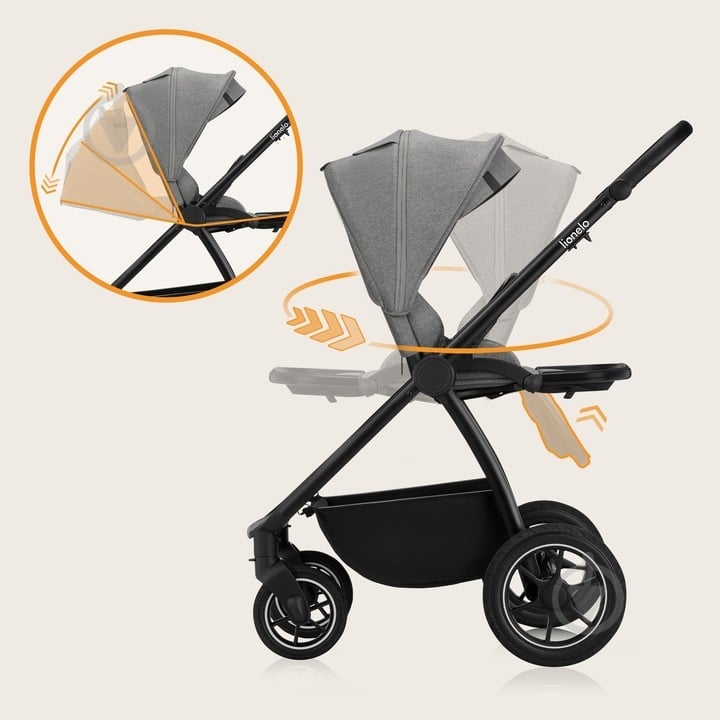 Коляска 3 в 1 Lionelo MERIL 3IN1 GREY STONE - фото 3