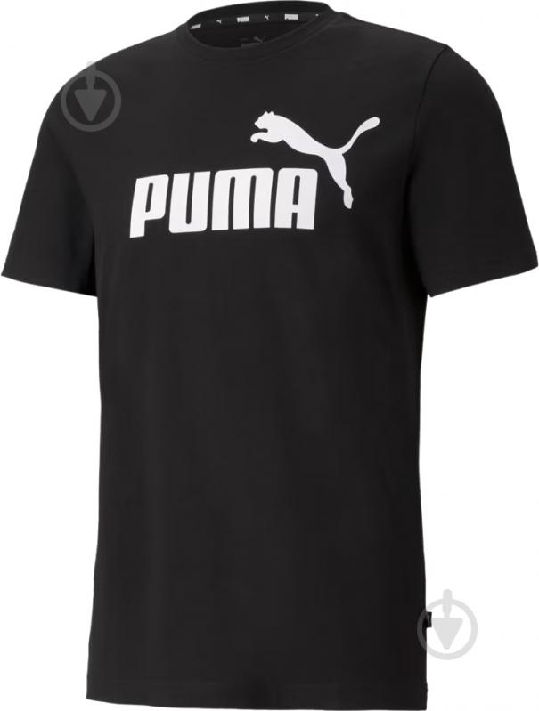 Футболка Puma ESS LOGO TEE 58666601 р.XS черный - фото 5