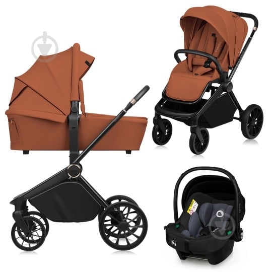 Коляска 3 в 1 Lionelo MIKA PLUS 3IN1 BROWN RUST - фото 1 Коляска 3 в 1 Lionelo MIKA PLUS 3IN1 BROWN RUST - фото 1